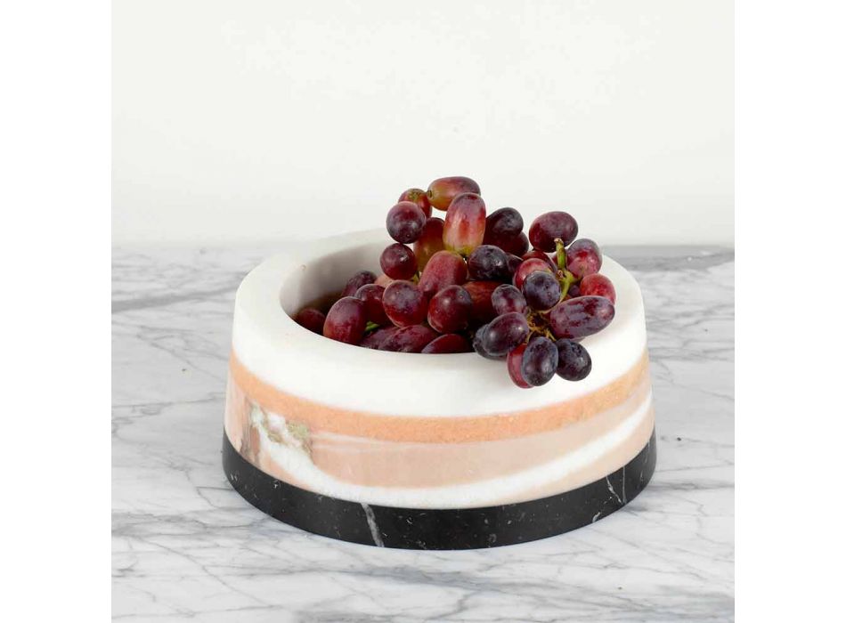 Italiensk luksus lamineret marmor centerpiece container - Leonida Viadurini