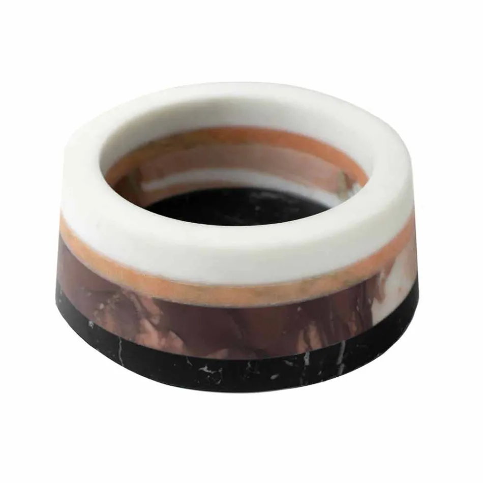 Italiensk luksus lamineret marmor centerpiece container - Leonida Viadurini