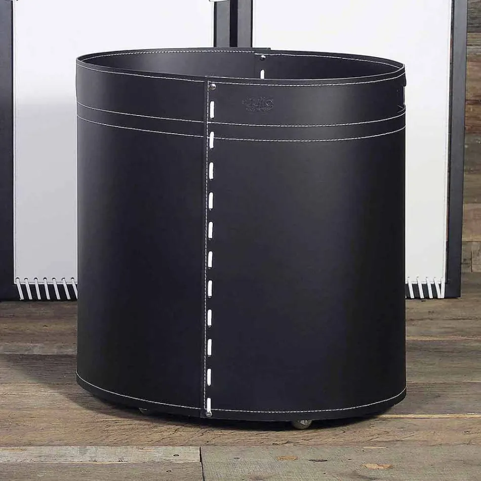 Logholder i Astra læder 100% Fremstillet i Italien Viadurini