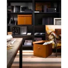 Moderne opbevaringsboks i regenereret læder fremstillet i Italien - Gabry Viadurini