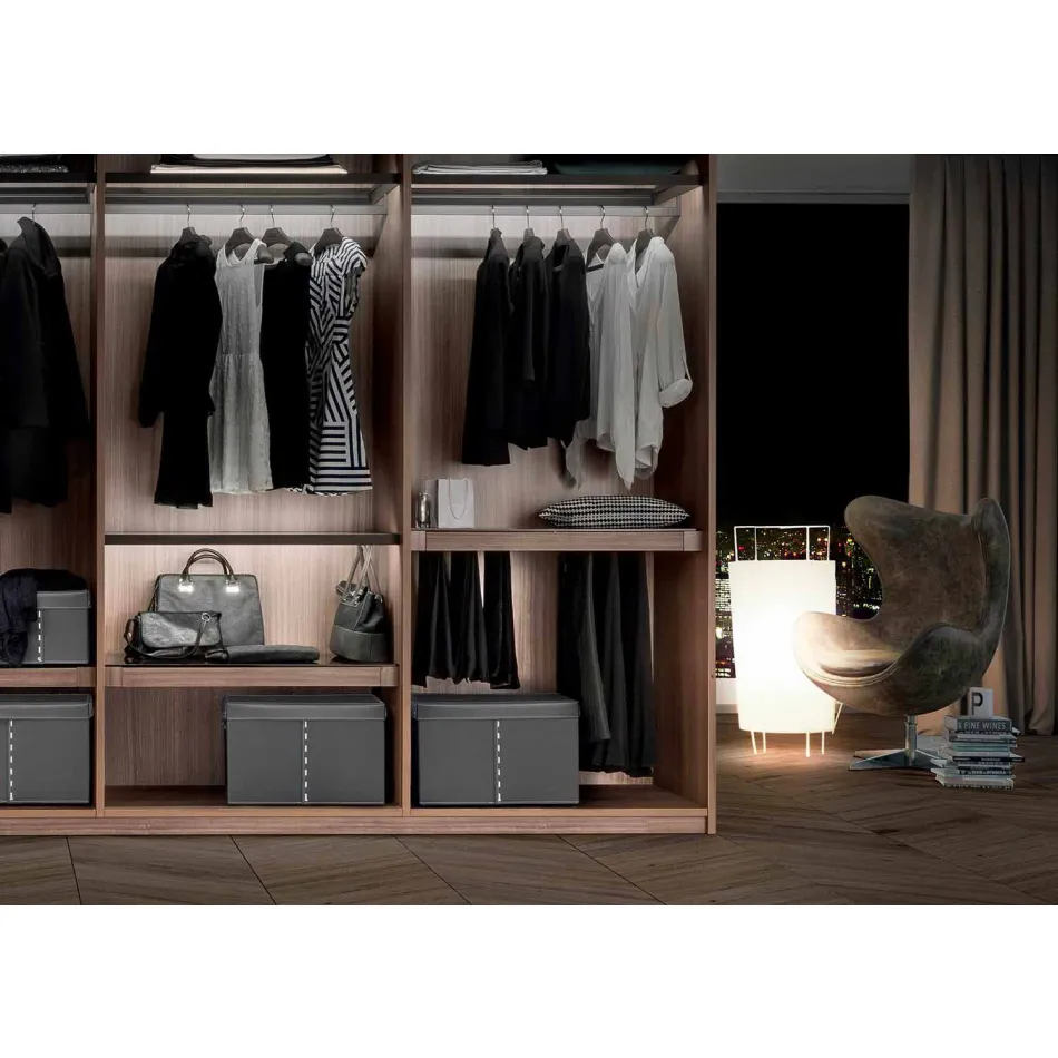 Moderne opbevaringsboks i regenereret læder fremstillet i Italien - Gabry Viadurini