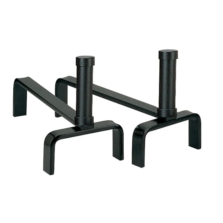 Par Metal Pejs Andirons Højde 22 cm Fremstillet i Italien - Tucano Viadurini