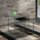 Et par sofaborde i antracitmalet stål - Sospiro Viadurini