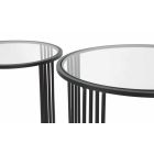 Et par runde kaffeborde i moderne design af jern og glas - Ezra Viadurini