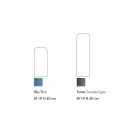 Par dekorative vaser i blåt og røget farvet glas, moderne design - Adriano Viadurini