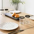 Par bakker i sort eller guldlakeret stål Modern Design - Savona Viadurini