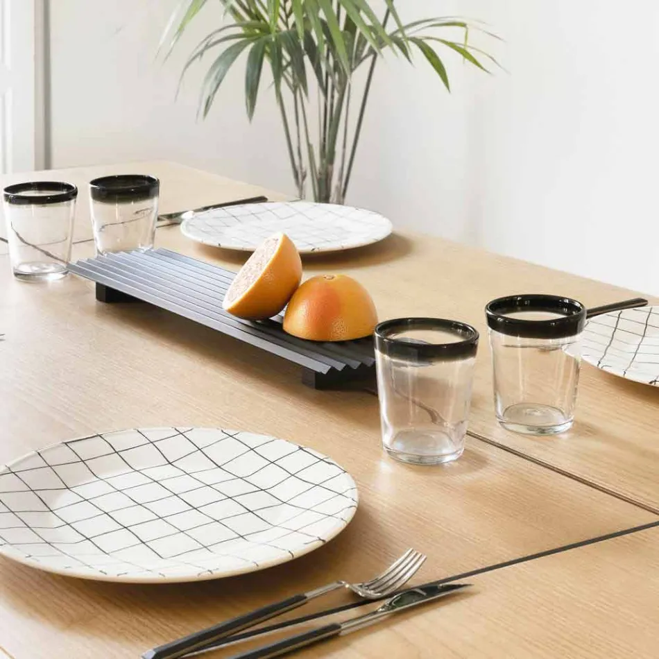 Par bakker i sort eller guldlakeret stål Modern Design - Savona Viadurini