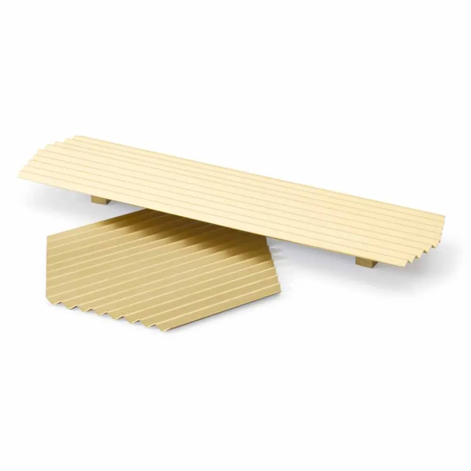 Par bakker i sort eller guldlakeret stål Modern Design - Savona Viadurini