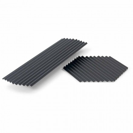 Par bakker i sort eller guldlakeret stål Modern Design - Savona Viadurini