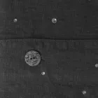 Sort hørdynebetræk med krystaller til luksusdobbeltseng - Damante Viadurini