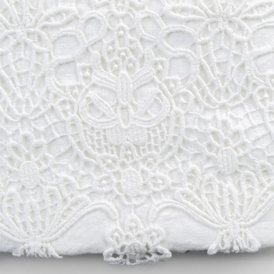 Dobbelt dynebetræk i hør med Lace Drops opbevaringstaske - Amadeus Viadurini