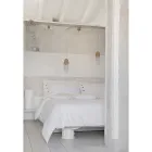 Dobbelt dynebetræk i hør med Lace Drops opbevaringstaske - Amadeus Viadurini