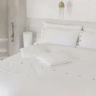 Dobbelt dynebetræk i hør med Lace Drops opbevaringstaske - Amadeus Viadurini