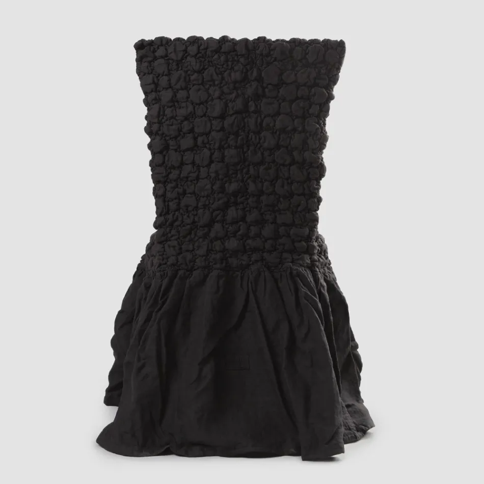 Elegant stolebetræk med ryglæn til stuen i broderet hør - Panteo Viadurini