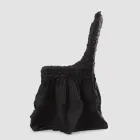 Elegant stolebetræk med ryglæn til stuen i broderet hør - Panteo Viadurini