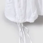 Elegant stolebetræk med ryglæn til stuen i broderet hør - Panteo Viadurini