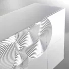 Skænk med 10 ante skifer, moderne design, hvid, sort eller guld Viadurini