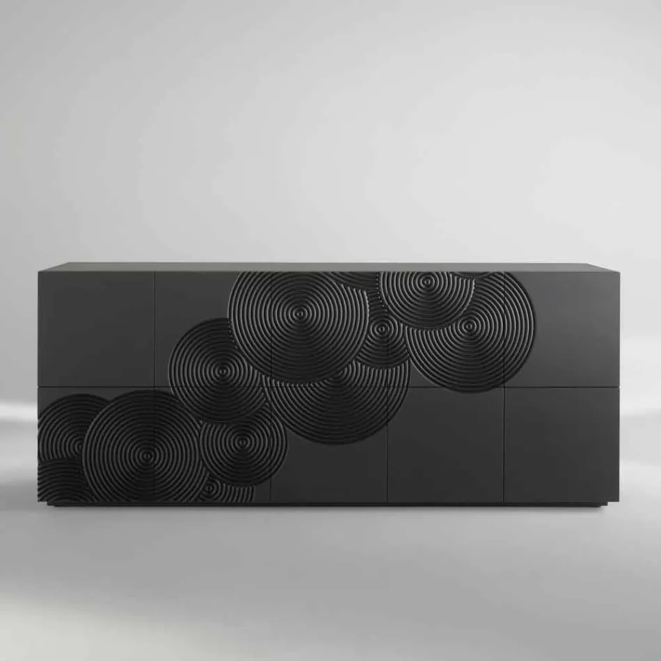 Skænk med 10 ante skifer, moderne design, hvid, sort eller guld Viadurini