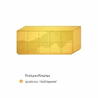 Skænk med 10 ante skifer, moderne design, hvid, sort eller guld Viadurini