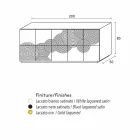 Skænk med 10 ante skifer, moderne design, hvid, sort eller guld Viadurini