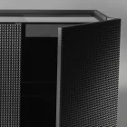 Skænk med to sorte døre med 2 døre og tilbagetrækning skuffe Flora Viadurini