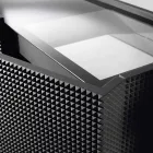 Skænk med to sorte døre med 2 døre og tilbagetrækning skuffe Flora Viadurini