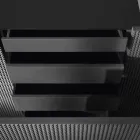 Skænk med to sorte døre med 2 døre og tilbagetrækning skuffe Flora Viadurini