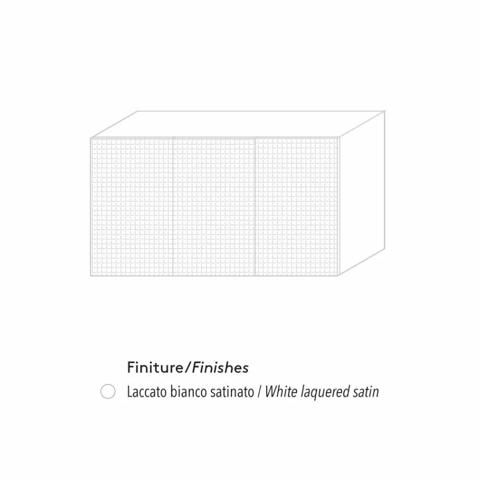 Skænk med to sorte døre med 2 døre og tilbagetrækning skuffe Flora Viadurini