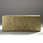 Skænk med 3 døre og 3 indvendige hylder i træ og MDF - Pesci Viadurini