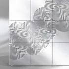 Moderne design 8-dørs skænk Ardesia, hvid, sort eller guld Viadurini