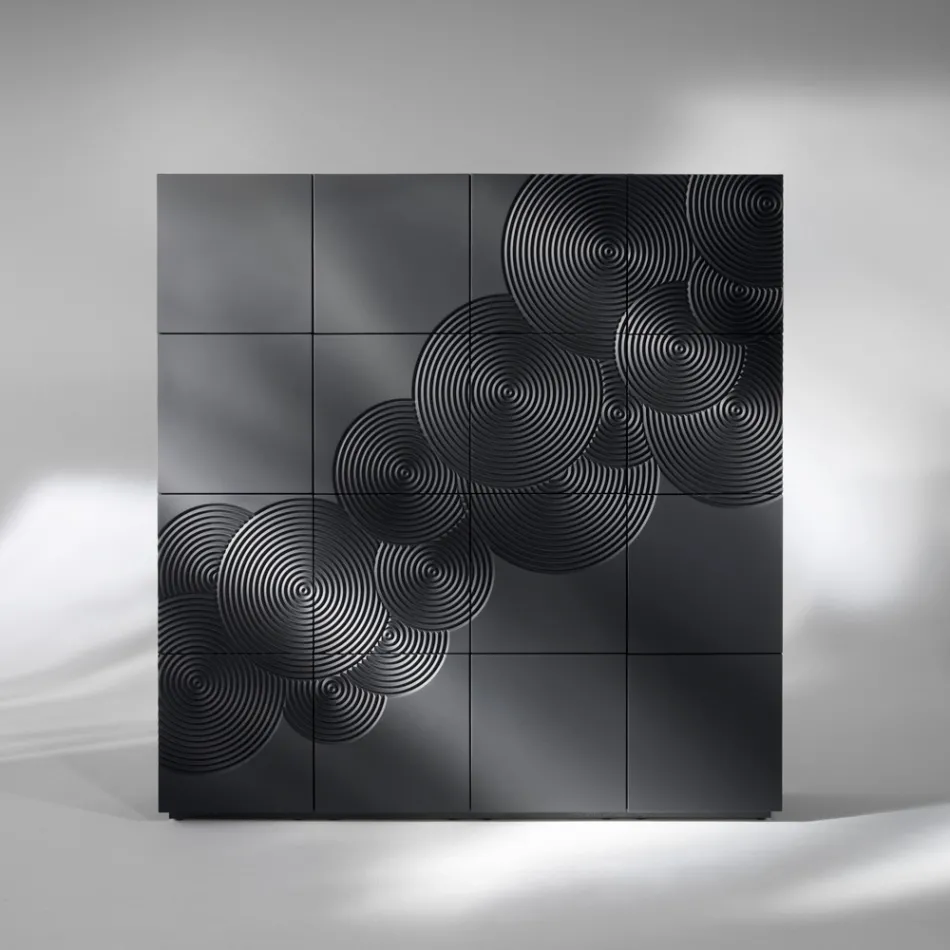 Moderne design 8-dørs skænk Ardesia, hvid, sort eller guld Viadurini