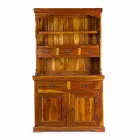 Skænk i klassisk stil med massivt akacietræsstruktur - Umami Viadurini