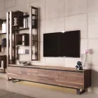 Lav træskænk med metalbund lavet i Italien - Berta Viadurini