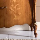 Klassisk Stue Træ Skænk med Indlæg Made in Italy - Ottaviano Viadurini