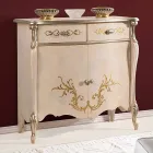 Klassisk Stue Træ Skænk med Indlæg Made in Italy - Ottaviano Viadurini