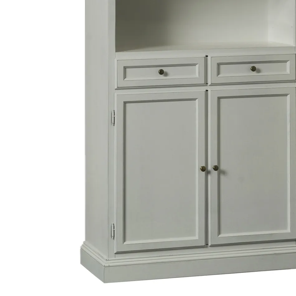 Skænk med 2 låger, 2 skuffer og 2 åbne hylder Lavet i Italien - Camene Viadurini