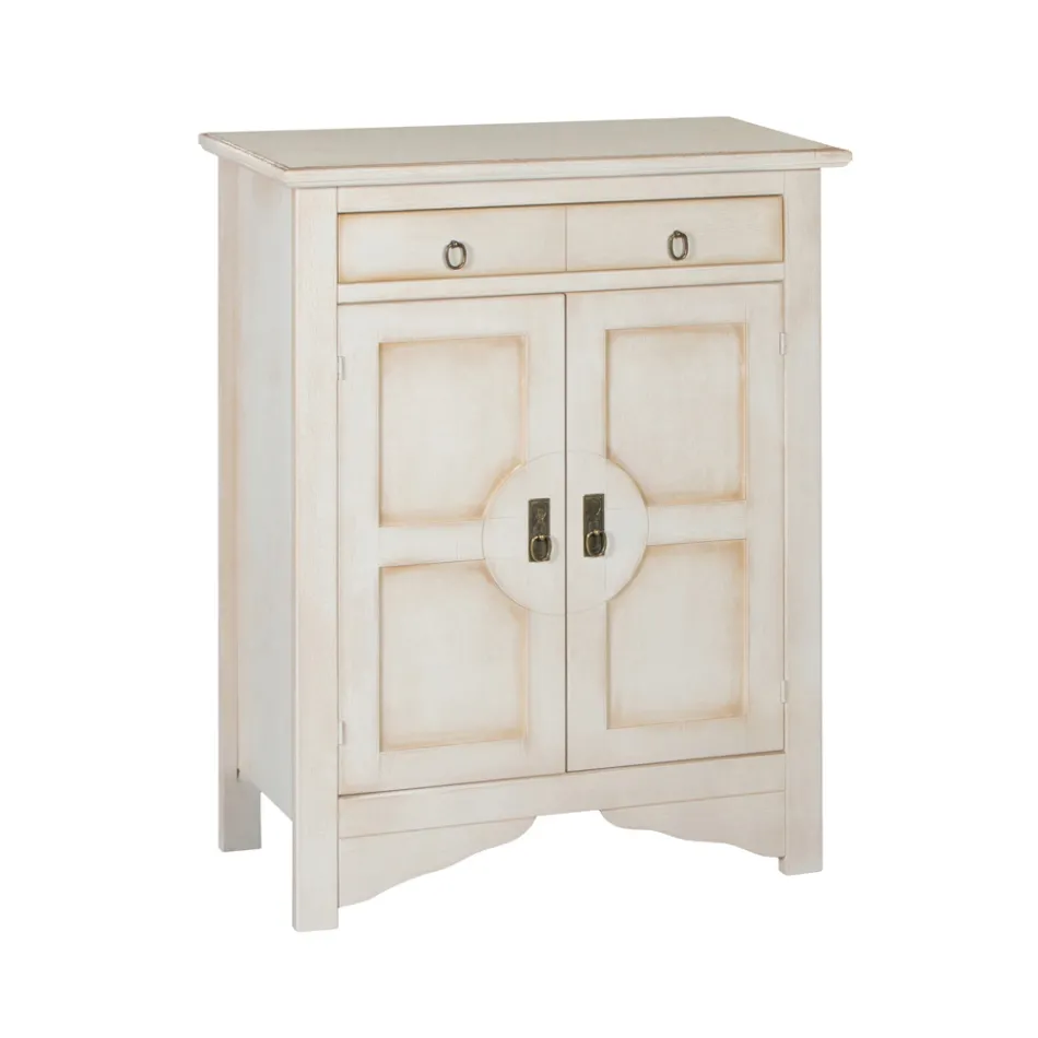 Skænk med 2 låger og 2 skuffer i forskellige finisher lavet i Italien - Hanuman Viadurini