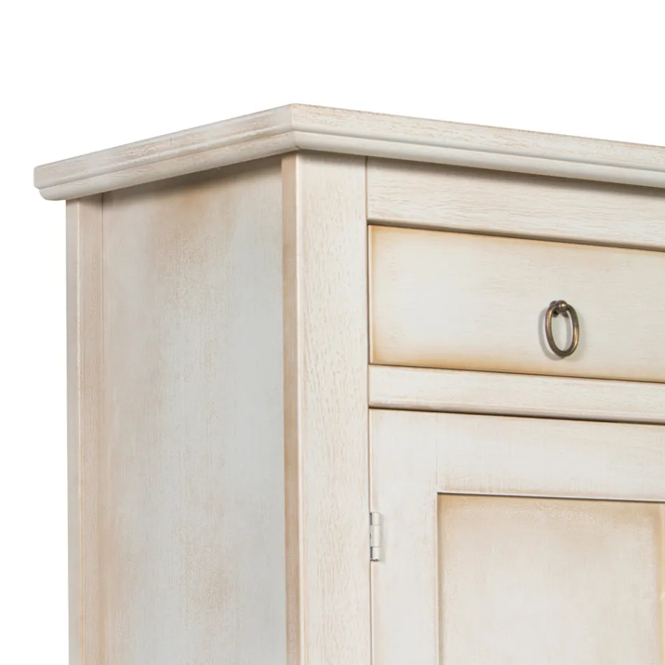 Skænk med 2 låger og 2 skuffer i forskellige finisher lavet i Italien - Hanuman Viadurini