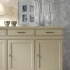 Skænk med 3 låger og 3 skuffer i patineret elfenben Fremstillet i Italien - Gleti Viadurini