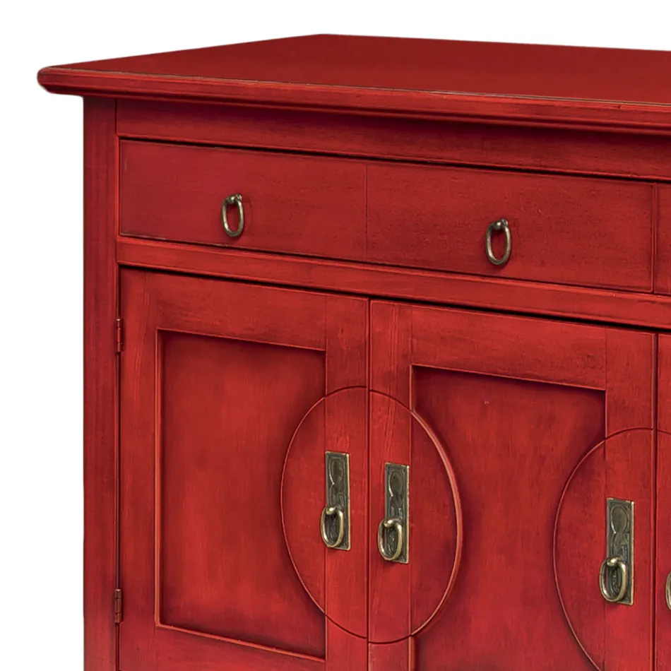 Skænk med 3 låger og 3 skuffer i forskellige finish lavet i Italien - Ganesha Viadurini