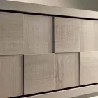 Skab med 3 døre i moderne design massiv valnød Nensi Viadurini