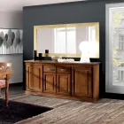 Skænk med 4 låger og 2 skuffer i Bassano Wood Made in Italy - Tanit Viadurini