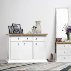 Skænk med struktur i finerede træpartikler lavet i Italien - Odino Viadurini