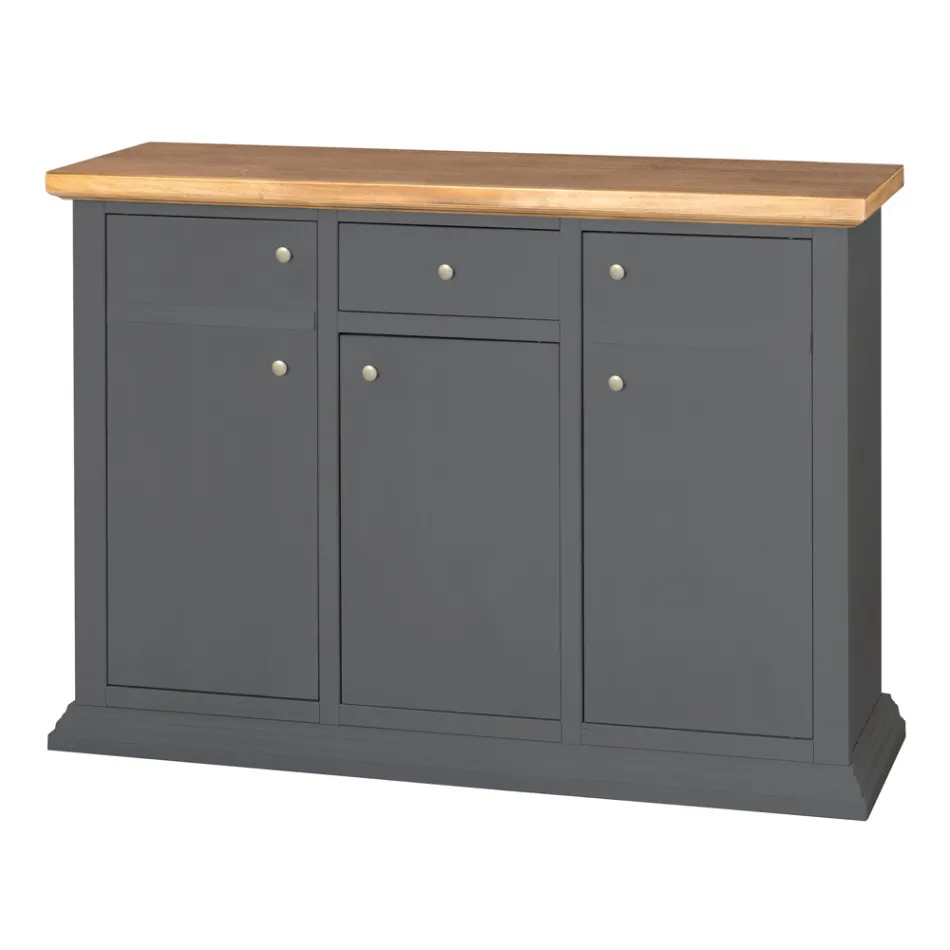 Skænk med struktur i finerede træpartikler lavet i Italien - Odino Viadurini