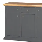 Skænk med struktur i finerede træpartikler lavet i Italien - Odino Viadurini