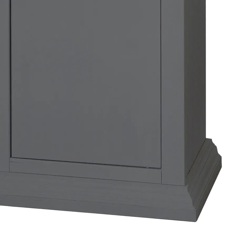 Skænk med struktur i finerede træpartikler lavet i Italien - Odino Viadurini