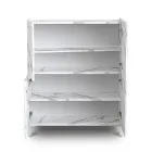 Stue skænk beklædt med melamin marmor finish lavet i Italien - zink Viadurini