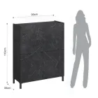 Stue skænk beklædt med melamin marmor finish lavet i Italien - zink Viadurini