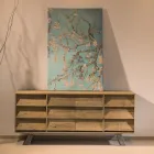 Stue skænk med 2 midterlåger og 6 sideskuffer - skubbe Viadurini