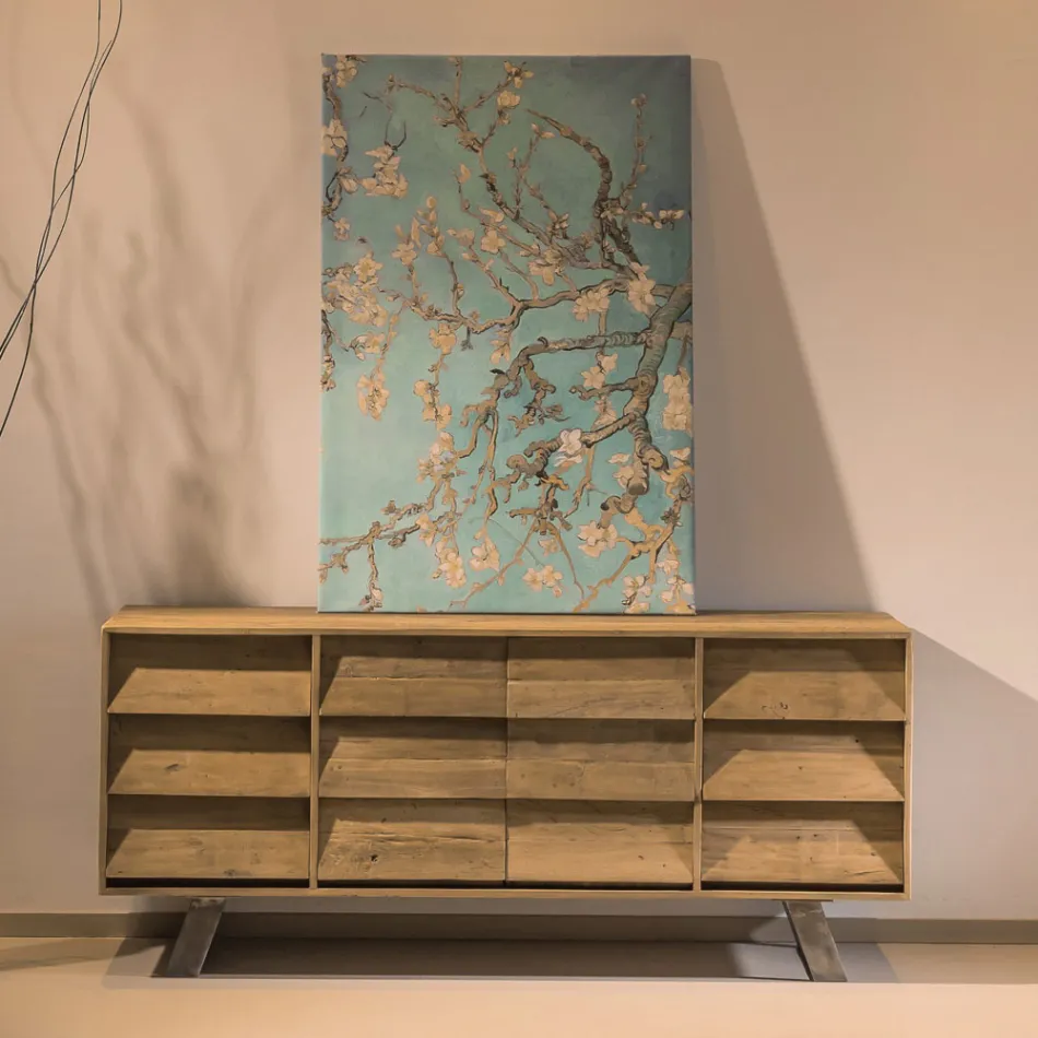 Stue skænk med 2 midterlåger og 6 sideskuffer - skubbe Viadurini